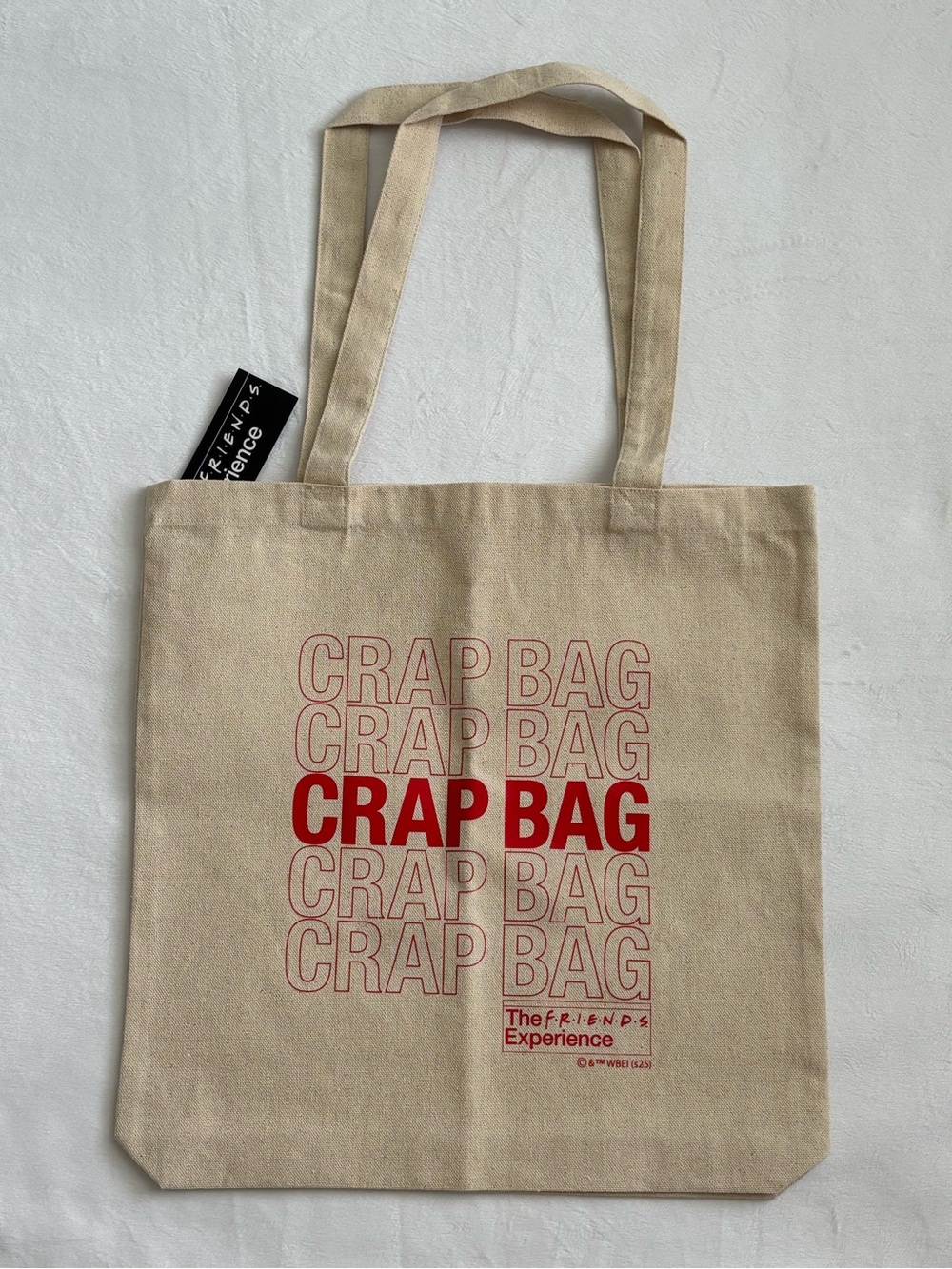 The FRIENDS Experience Crap Bag Canvas Tote Bag NWT Friends TV Show